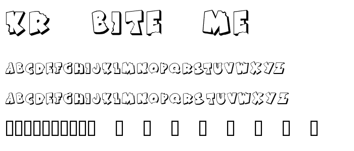 KR Bite Me font